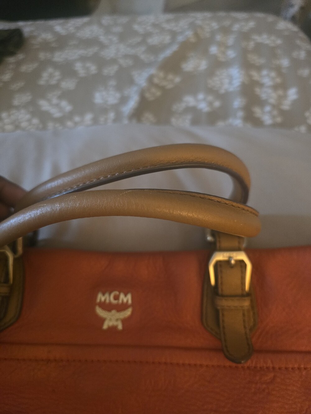MCM EUC Orange Leather Women's Bag - Picture 9 of 14